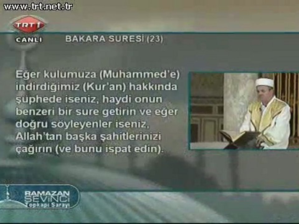Muhammed Aydın Bakara süresi Ramazan 2011