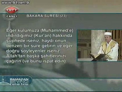 Muhammed Aydın Bakara süresi Ramazan 2011