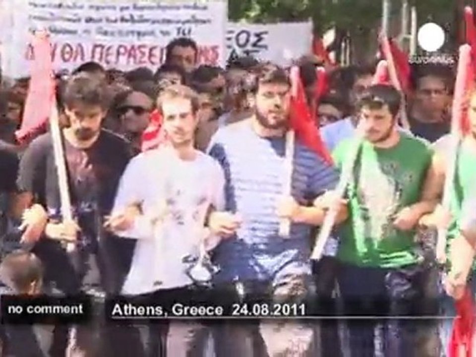 Students protest in Athens - no comment