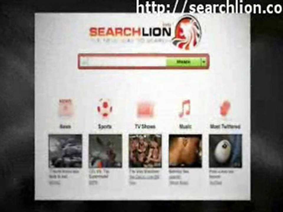 SearchLion.com-Video, Blog & Twitter Search Engine