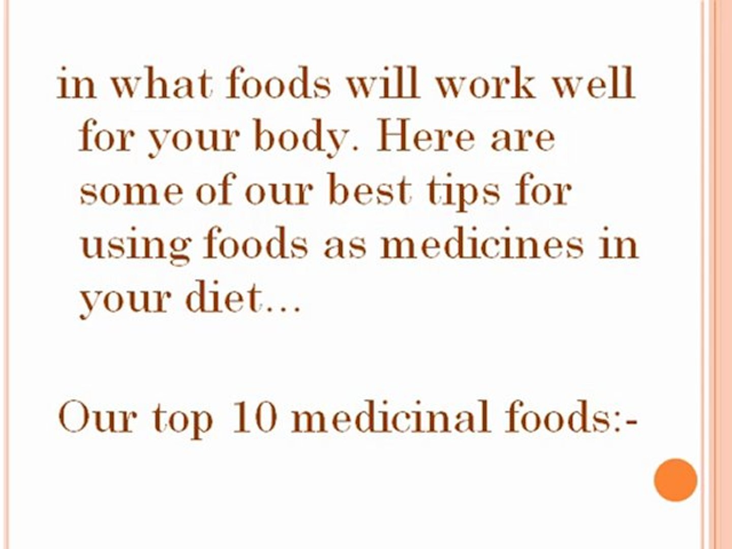 Food As Medicine – Eating For Health
