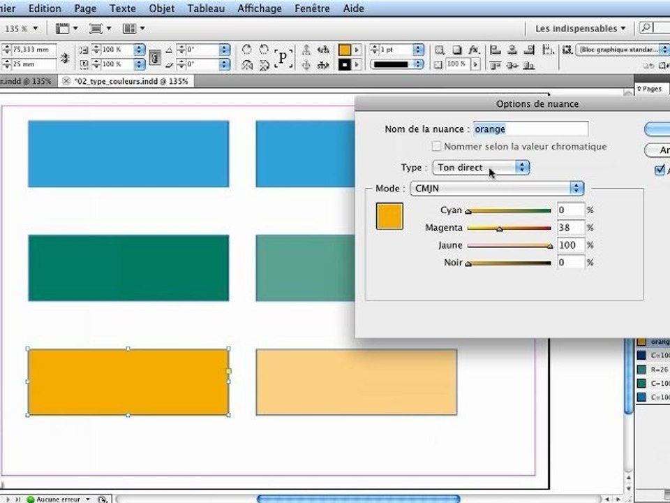 InDesign CS5 : Les types de couleurs