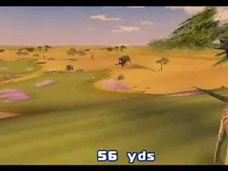 Demo Let's Golf 2 by Gameloft - Chip-in con visuale di tiro da sotto la giraffa