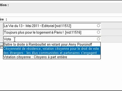 La Commune : créer un dossier, référencer des articles ...