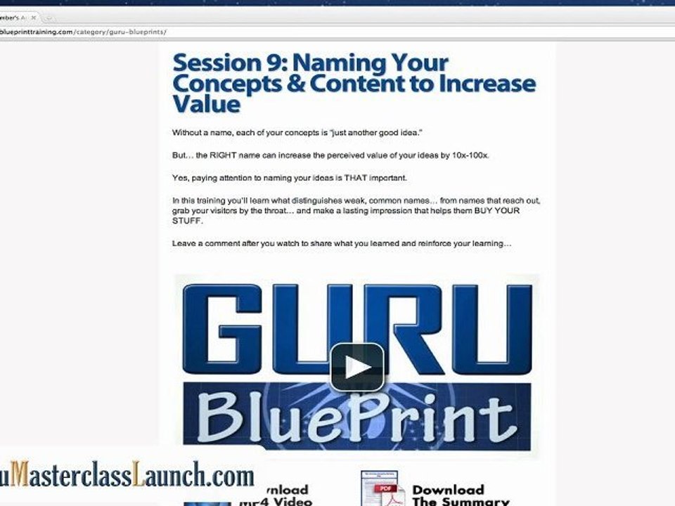 Information Marketing Blueprint: How To Name Your Product