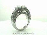 FDENR6373EM  Emerald Cut Diamond Engagement Ring In Vintage Legacy Pave Setting