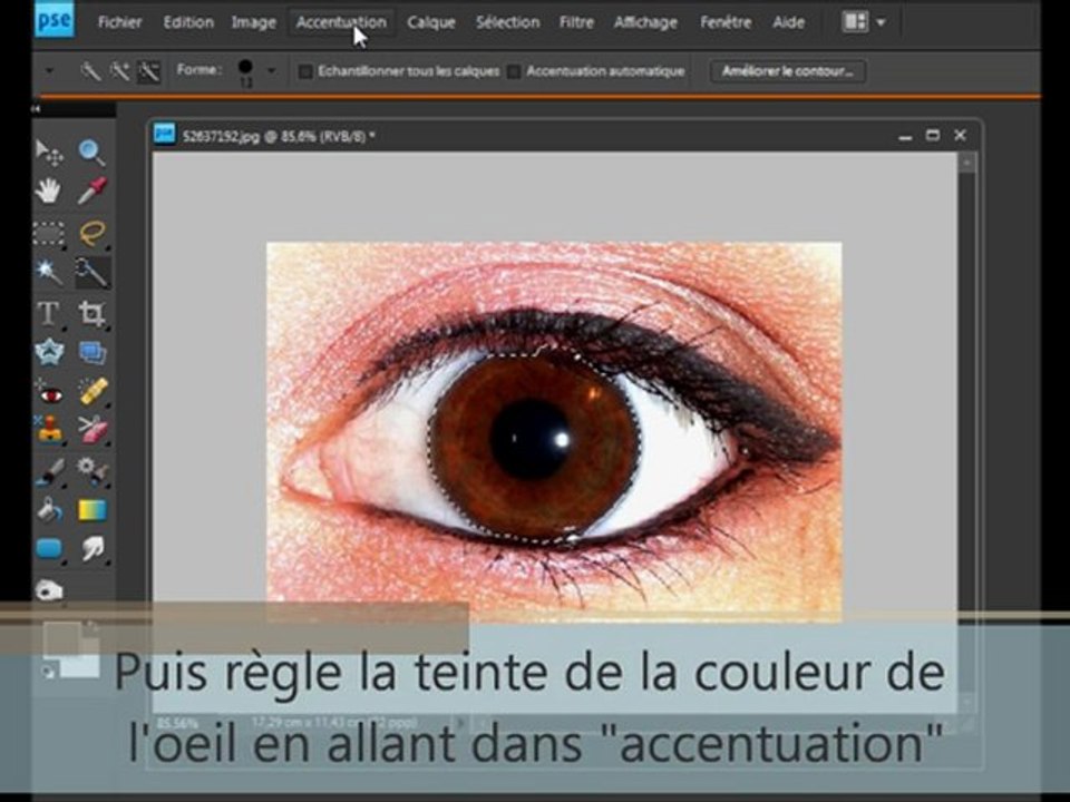 changement couleur yeux
