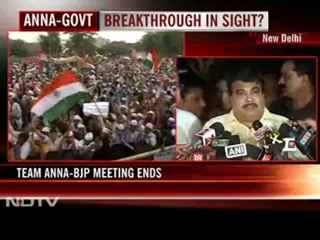 Team Anna meets BJP top leadership to discuss Jan Lokpal Bill