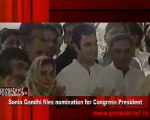 Sonia Gandhi files nomination for Congress President