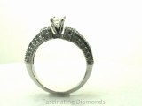 FDENR3046RAR  Radiant Cut Diamond Engagement Ring Vintage Pave Style With Milgrain Design
