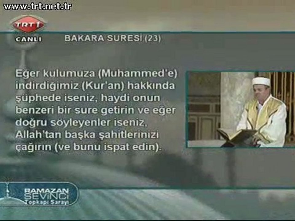Muhammed Aydın Bakara süresi Ramazan 2011