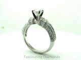 FDENR3046RO  Round Diamond Engagement Ring Vintage Pave Style With Milgrain Design