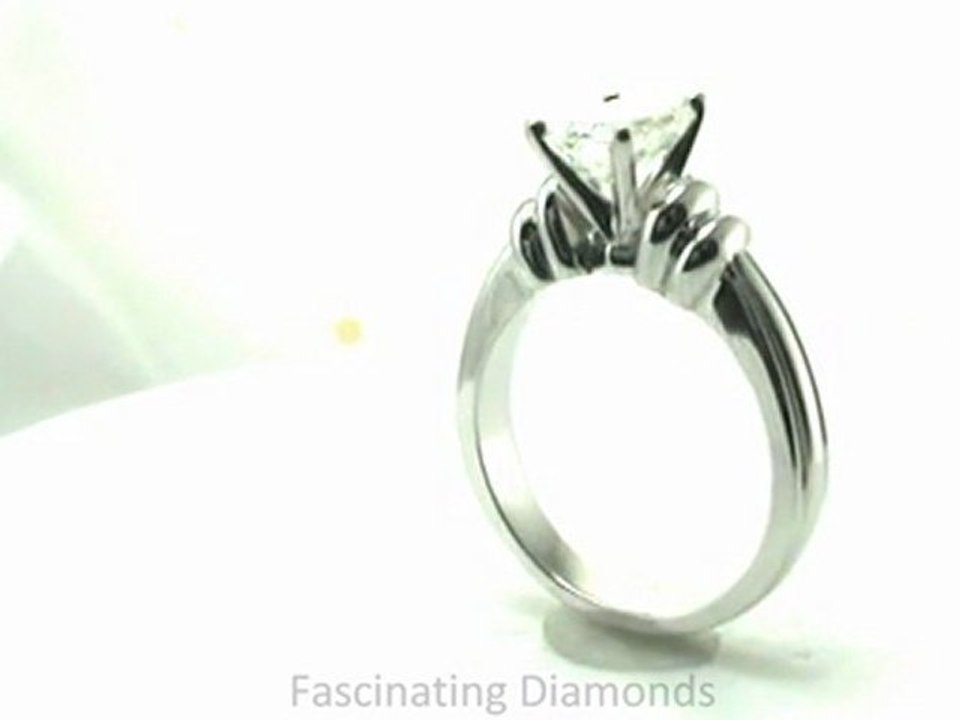 FDENR2527EM  Emerald Cut Solitaire Diamond Engagement Ring