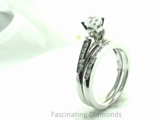 FDENS3097CU  Cushion Cut Diamond Wedding Rings Set In Channel Setting