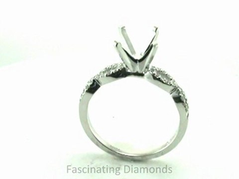 FDENS3044 Semi Mount Semi Mount Diamond Engagement Ring In Pave Setting