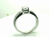 FD0079AS  Asscher Cut Diamond Engagement Ring In Two Row Pave Setting