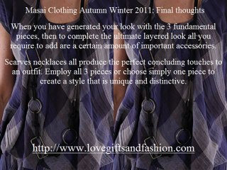 Masai Clothing Autumn Winter Collection 2011