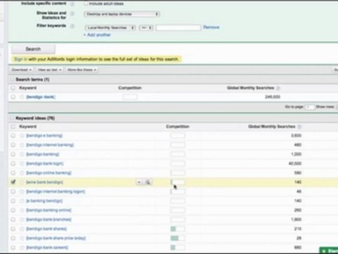 Search Engine Marketing Bendigo: Keyword Analysis-Bendigo