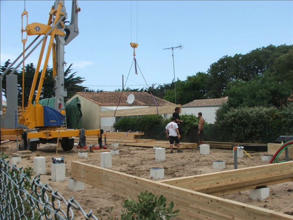 16 et 17 Juin : montage de la première dalle bois
