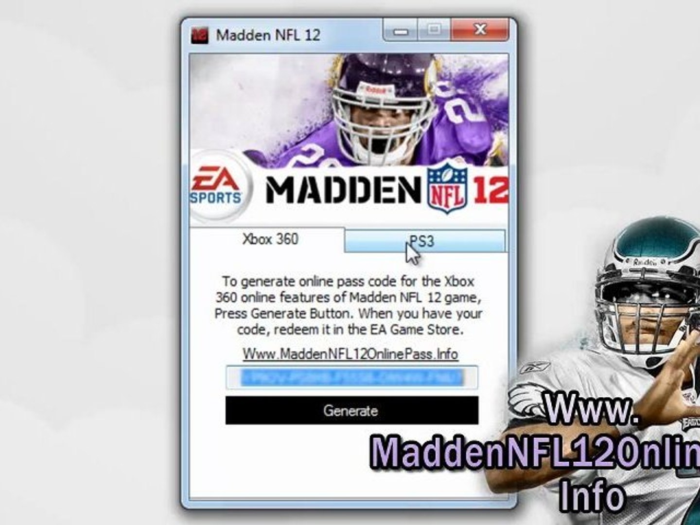 Madden NFL 12 Online Pass Code Free - Xbox 360 PS3