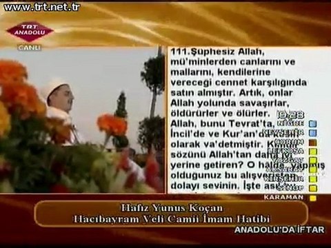 Yunus Koçan Tevbe süresi Ramazan 2011 TRT