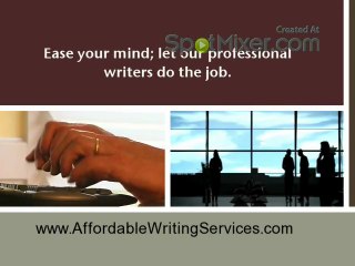 Affordable Writing Services