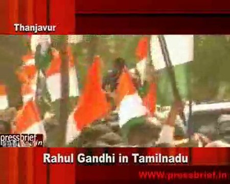 Congress General Secretary Rahul Gandhi in Thanjavur (Tamil Nadu), 9th Sep. 2009