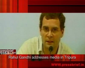 Rahul Gandhi addresses media in Tripura, 6th October 2009