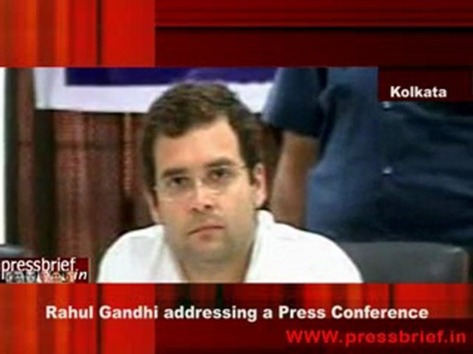 Rahul Gandhi addressing a Press conference Kolkata, 25 April 09