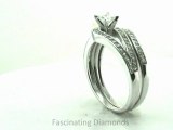 FDENS3004PR  Princess Cut Diamond Wedding Bridal Ring Set In Channel Setting