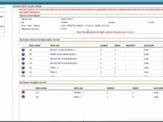 Açık Öğretim Lisesi Ders Seçimi