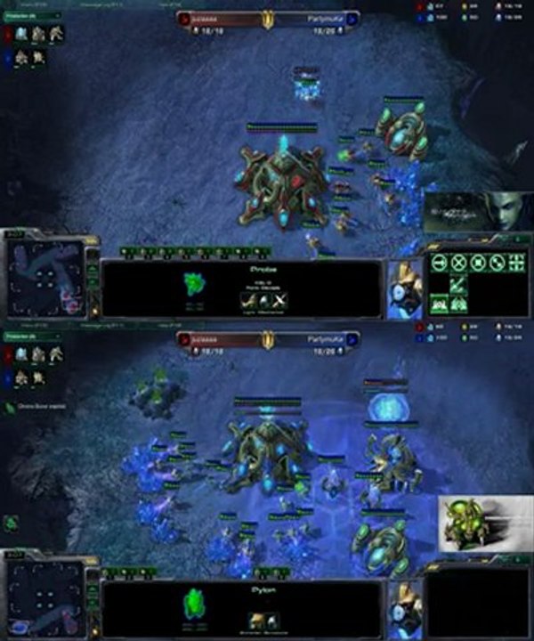 [SC2] juzaaaa Vs PartymuKe : Views of 2 players Starcraft II :