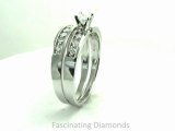 FDENS1828PR  Princess Cut Diamond Wedding Rings Set In Kite Channel Setting