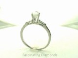 FDENS3074HTR    Heart Shape & Baguette Diamond Wedding Ring In Prong Setting