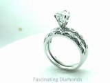 FDFENS1482HT  Heart Shape Diamond Cris Cross Bridal Wedding Rings Set