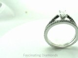 FDENS1425RA  Radiant Cut Petite Cathedral Diamond Bridal Wedding Rings Set