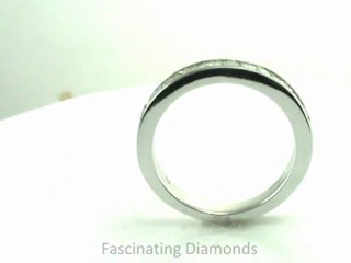 FDENS877B  Princess Cut Diamond Anniversary Band Channel Setting