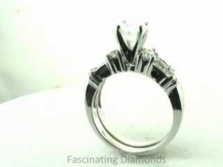 Download Video: FDENS285AS  Asscher Cut Three Stone Diamond Wedding Rings Set In Channel Setting