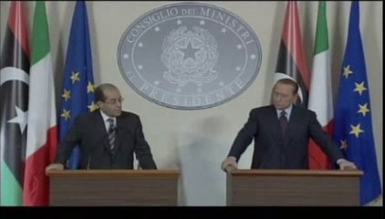 Roma - Berlusconi e Mahmud Jibril