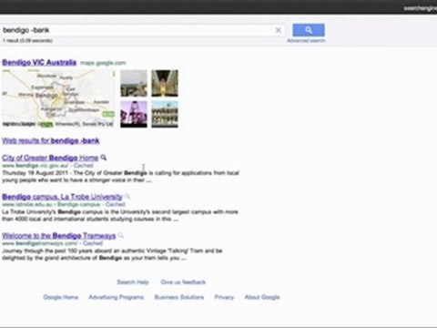 Search Engine Marketing Bendigo: Google's Mainpage Advice