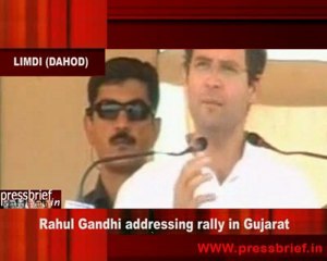 Rahul Gandhi addressing rally in Gujarat,  28th April 2009