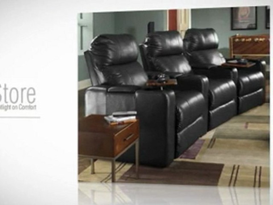 Lane Matinee 103 Power Recline Black Leather