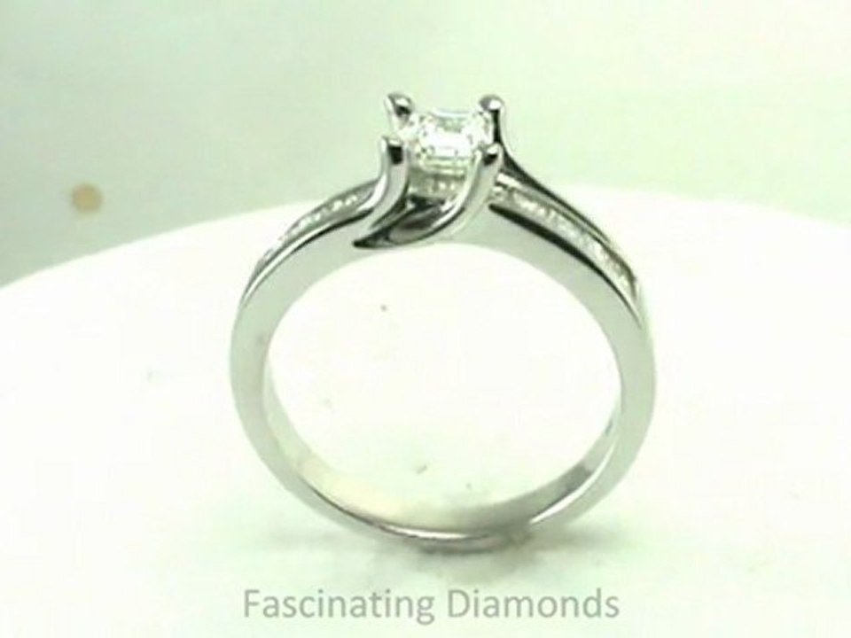 FDENR7776AS  Asscher Cut Diamond Engagement Ring In Bridge Setting