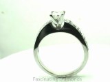 FDENR6668PR  Vintage Engraved Thick Princess Cut Solitaire Diamond Engagement Ring