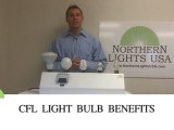 Benefits of CFL Compact Fluorescent light bulbs.