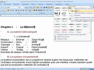 Modifier les styles des paragraphes de plan sur Word