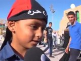 Joyful crowds pack Martyrs' Square in Tripoli