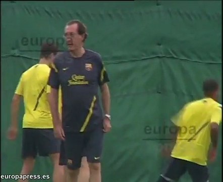 El Barça entrena bajo las órdenes de Tito Vilanova