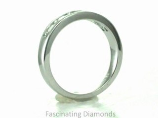 FDWB5235  Princess Cut Kite Shape Channel Set Diamond Anniversary Band