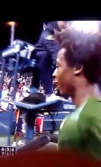 Dimitrov and Gael Monfils kissing in New York